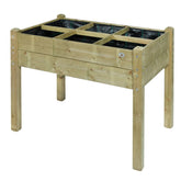 minituin moestuin tuin tafel op poten verhoogde tuintafel moestuin van hout gaat lang mee FSC gekeurd